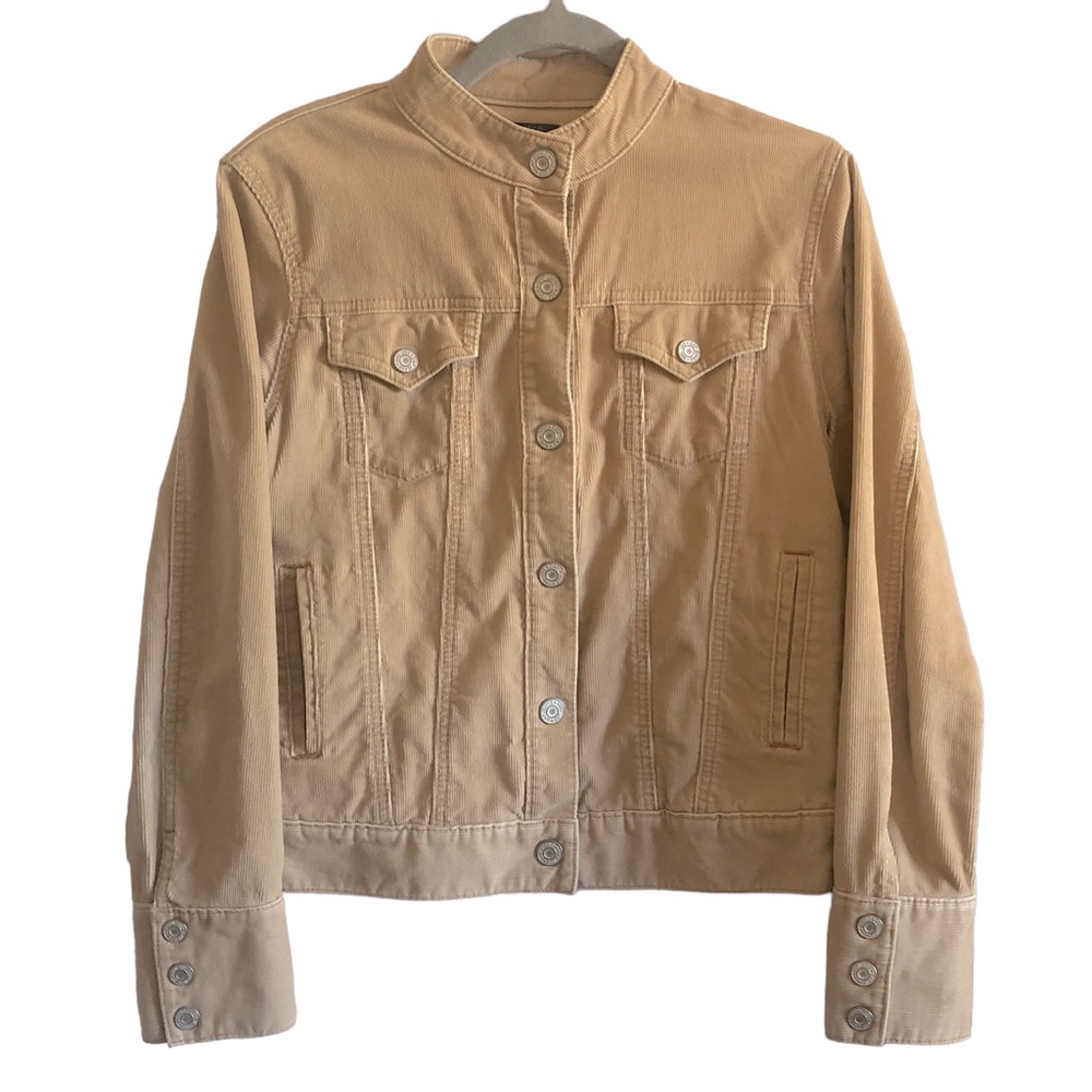 Gap Retro Women’s Tan Corduroy Jacket, Size Medium with Stretch